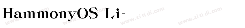 HammonyOS Li字体转换